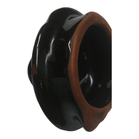 Vintage Hamilton Royal Canadian Pottery  two-tone brown glazed teapot - Picture 8 of 10